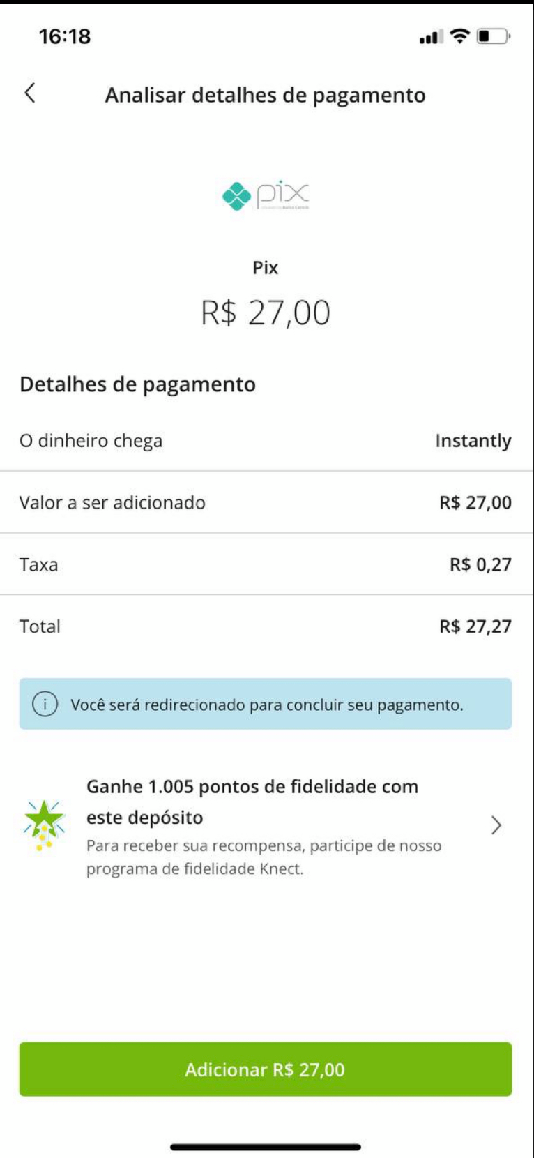 Toque no botão ‘Adicionar’., Escolha um método para transferir fundos., Insira a quantia que deseja adicionar para a conta Neteller., Toque em ‘Adicionar’., Copie o código QR, Os fundos são creditados de forma instantânea.