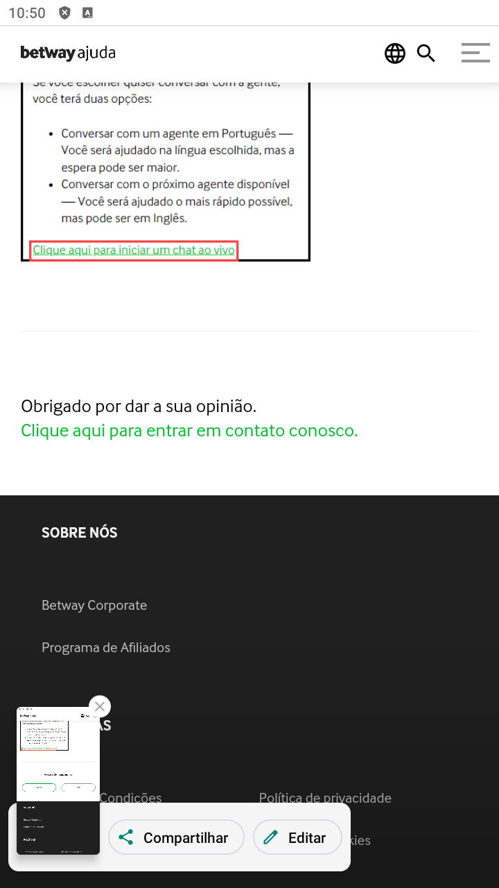 Link ativo