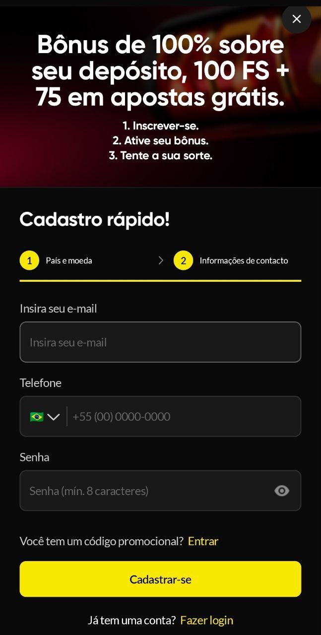 Segundo Processo de Cadastro