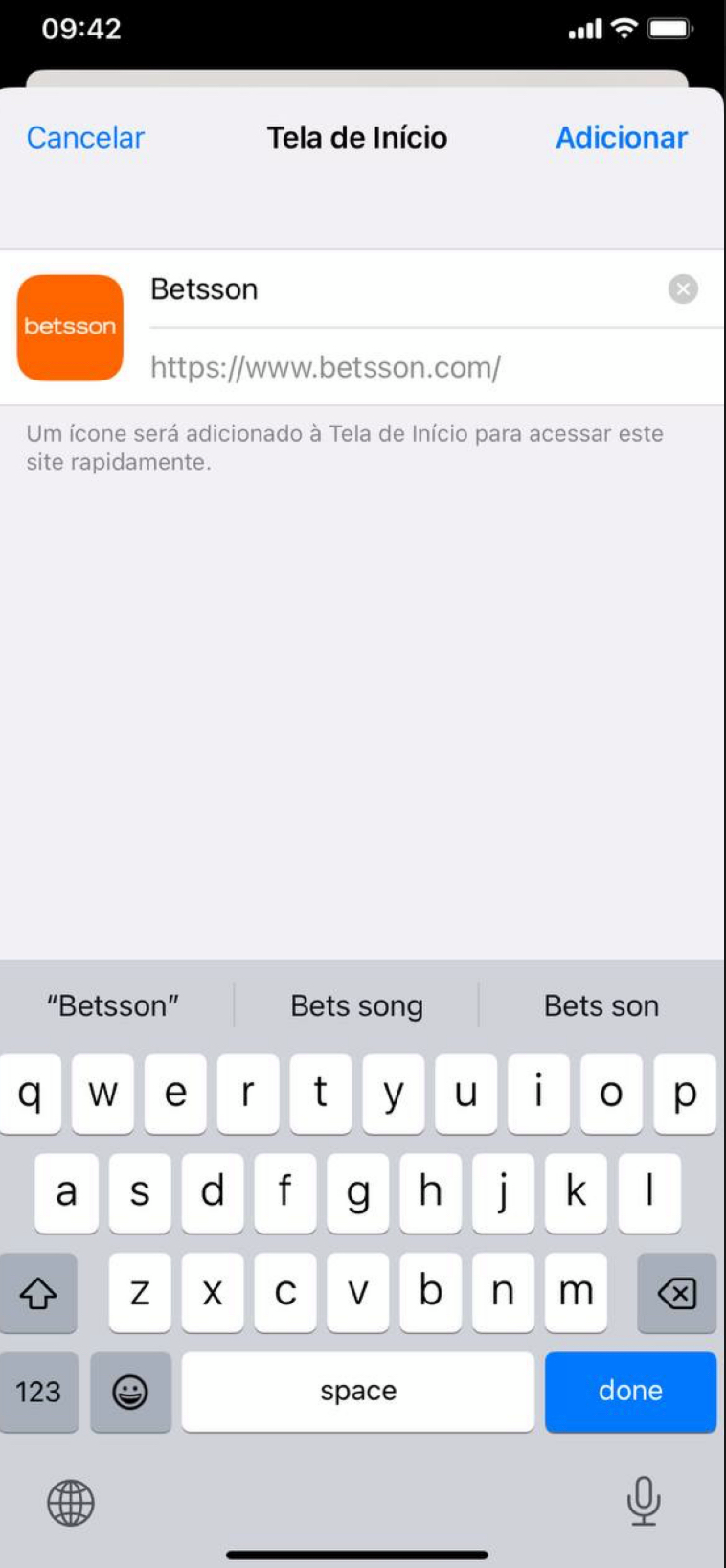 Defina um nome para o atalho.