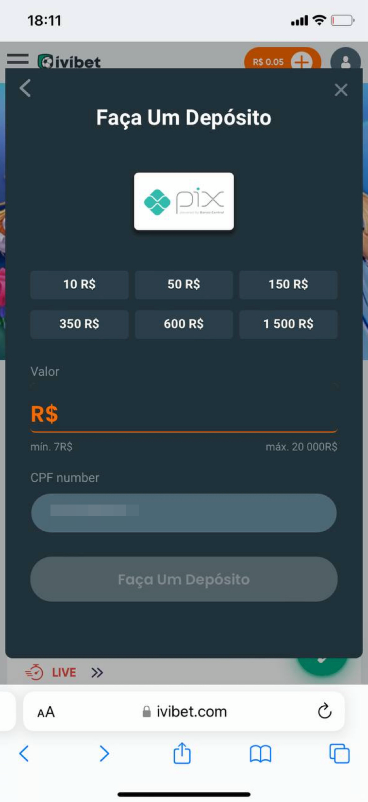 Depósito com Pix.  H3 Como Fazer Saque 