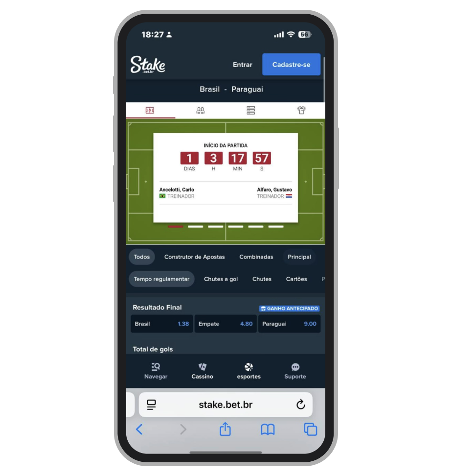 Stake — site de apostas esportivas